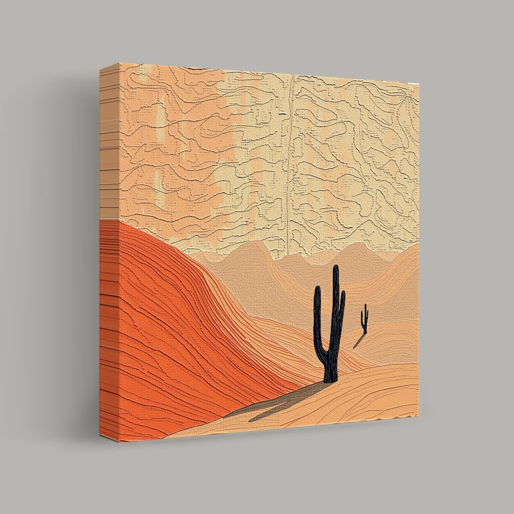 Cacti Against the Dunes — canvas