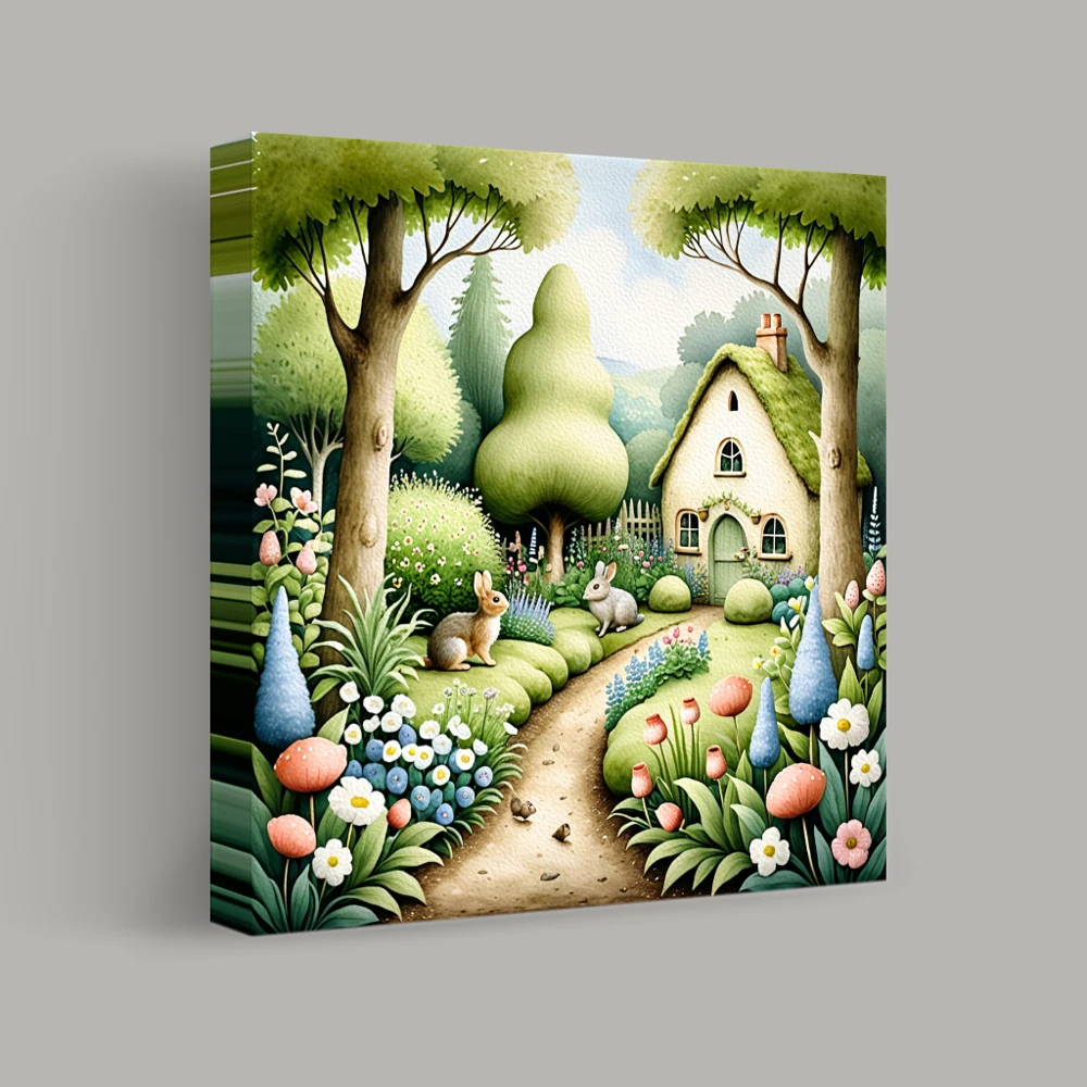 Enchanted Garden Hideaway — canvas