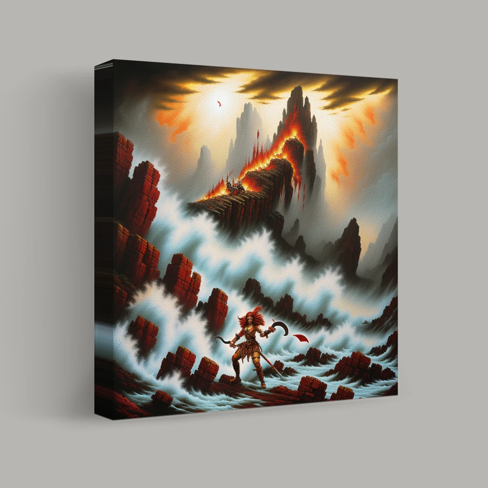 Flames of the Stormy Abyss — canvas