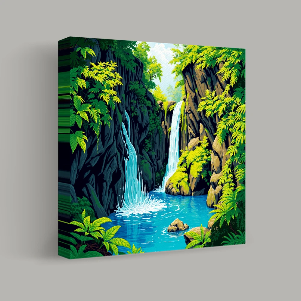 Cascade of Tranquility — canvas