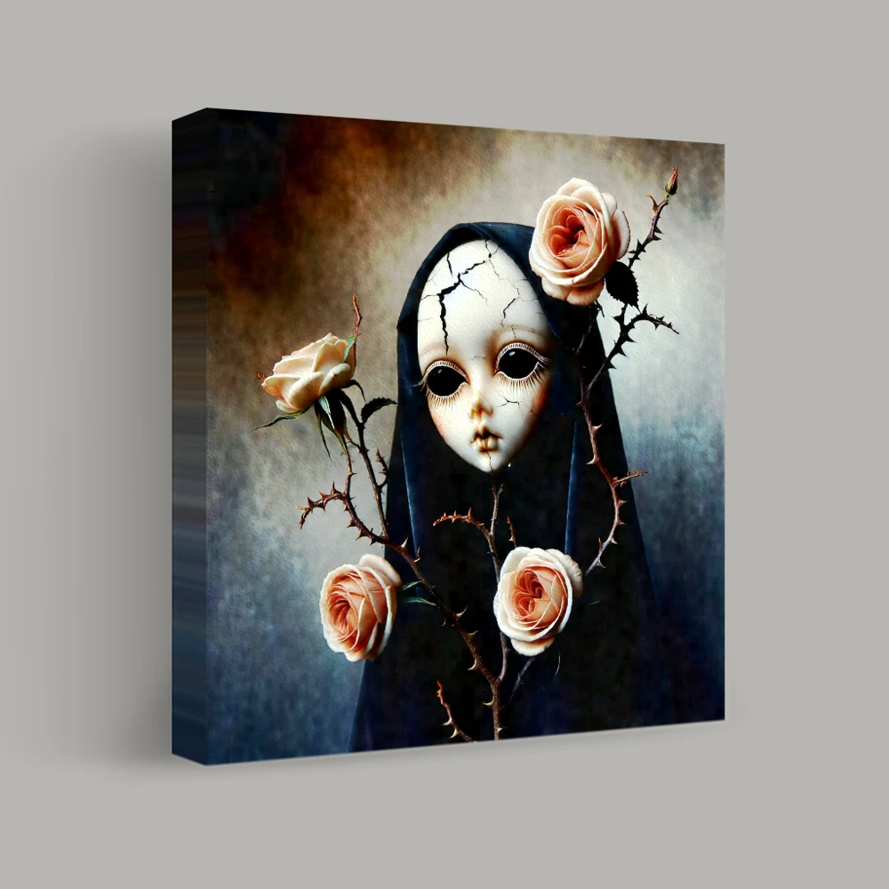 Élégie silencieuse en porcelaine — canvas