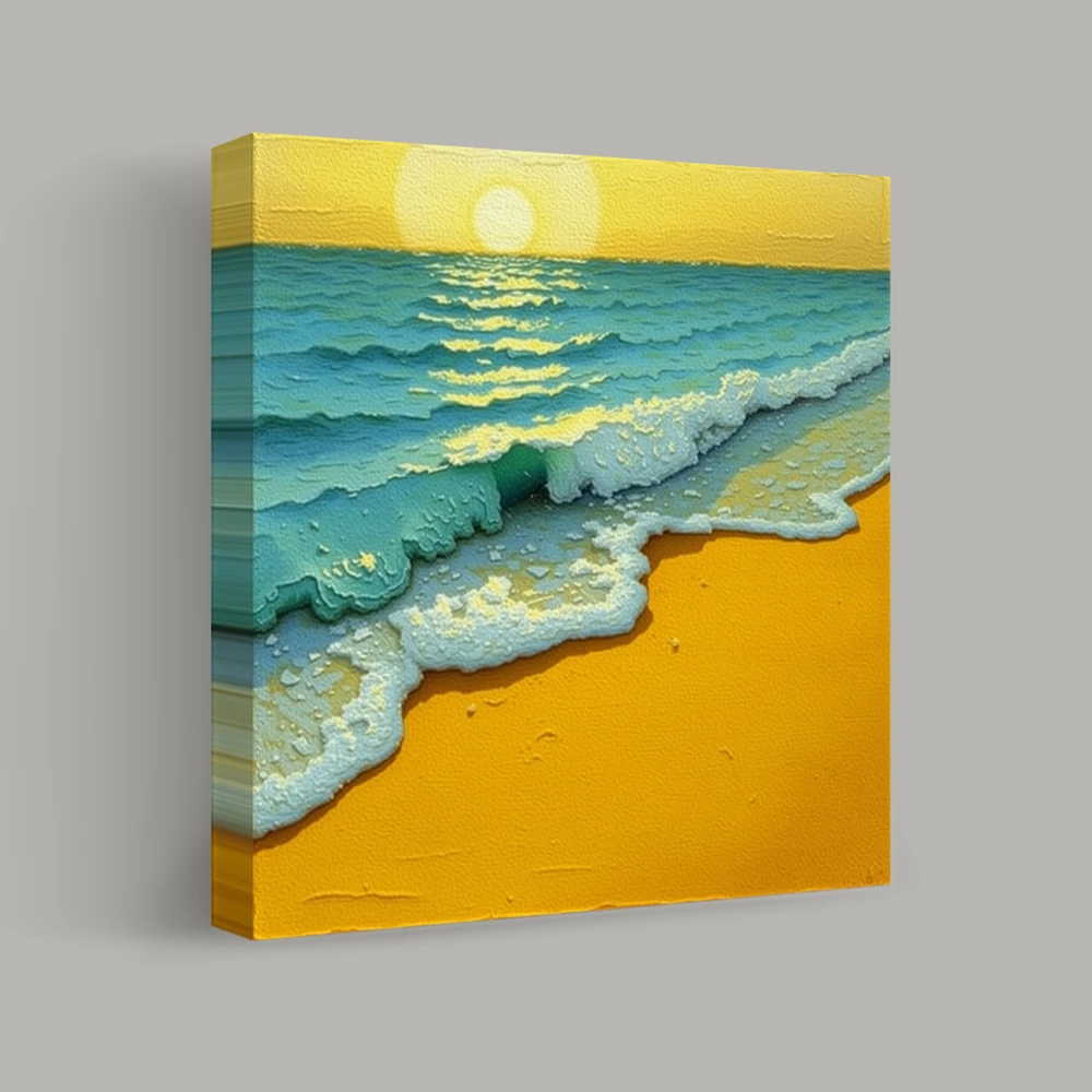 Sunset Serenade on Golden Sands — canvas