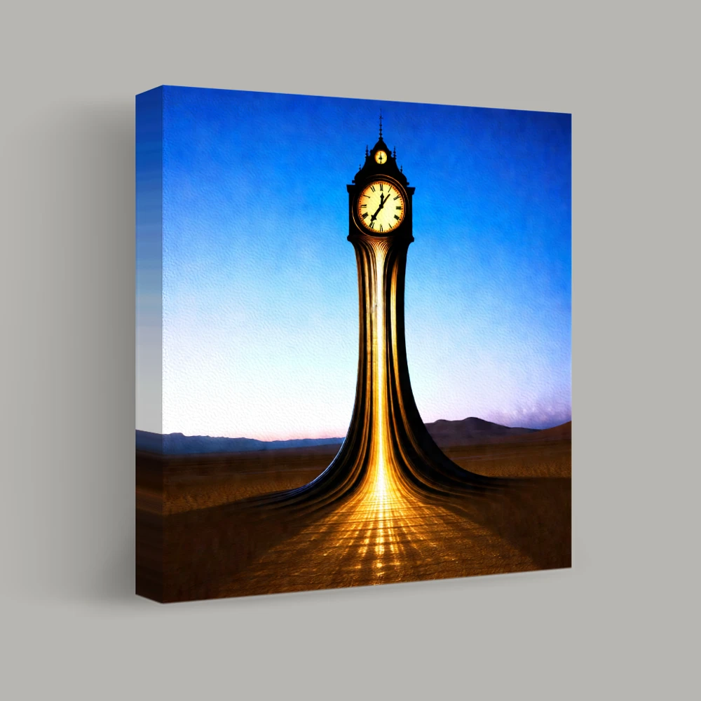 Time Melts at Sunset — canvas