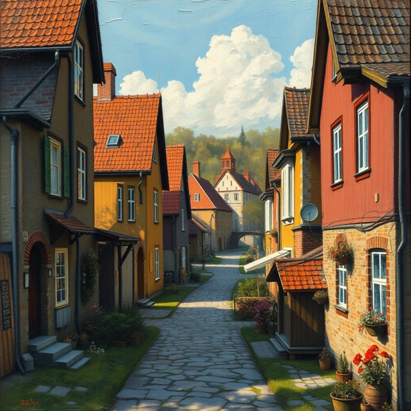 Cobblestone Village Serenity