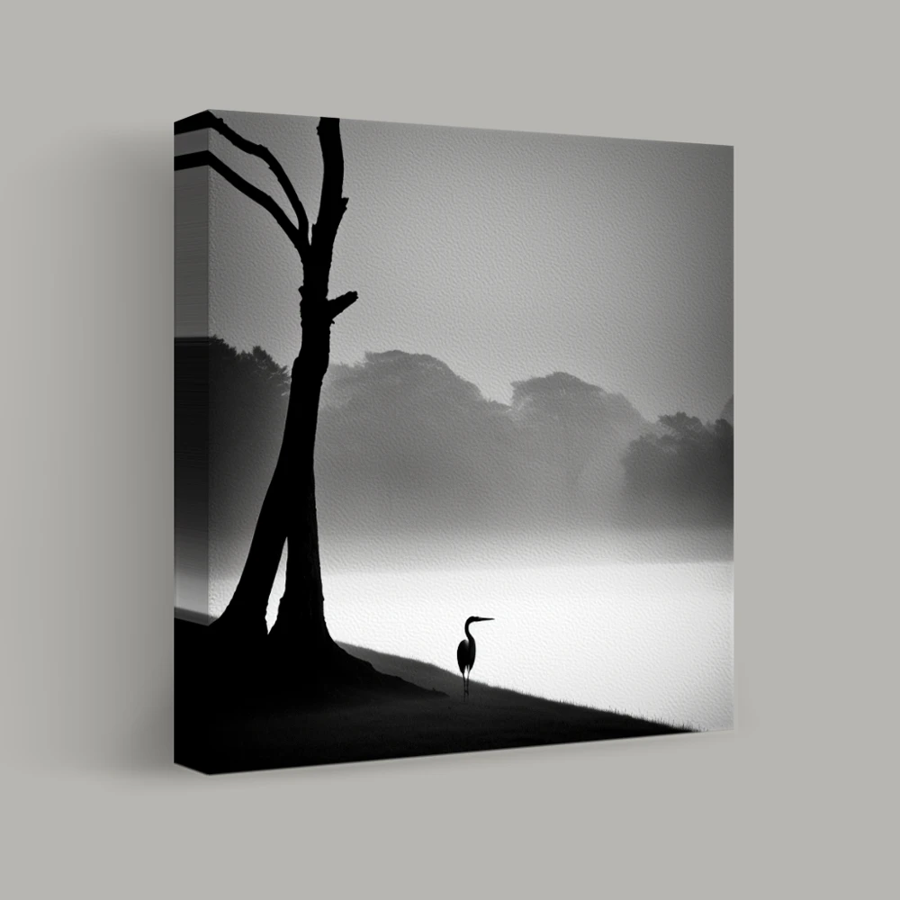 Silhouette in the Mist — canvas