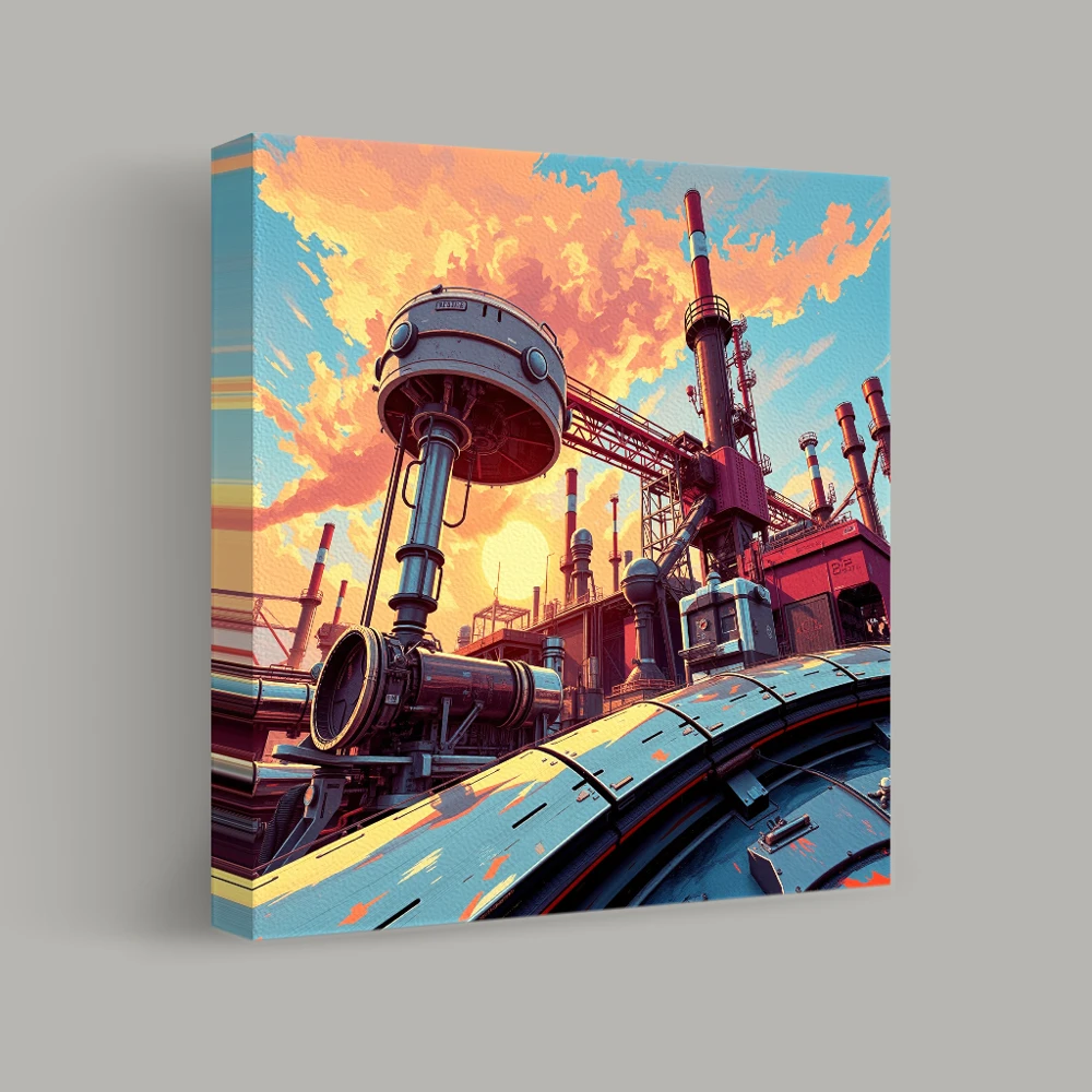 Industrial Sunrise — canvas