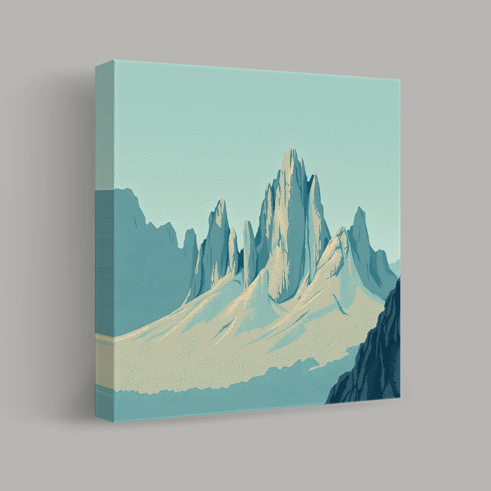 Majestic Peaks in Stillness — canvas
