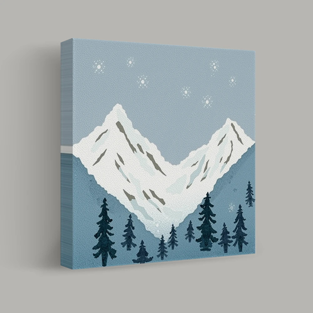 Flonkerende Pieken Onder Sterrenhemel — canvas