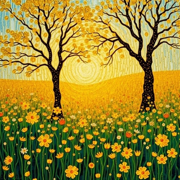 Sunlit Harmony of Seasons
