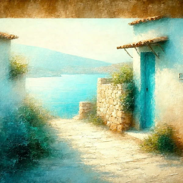 Sentiero costiero illuminato dal sole
