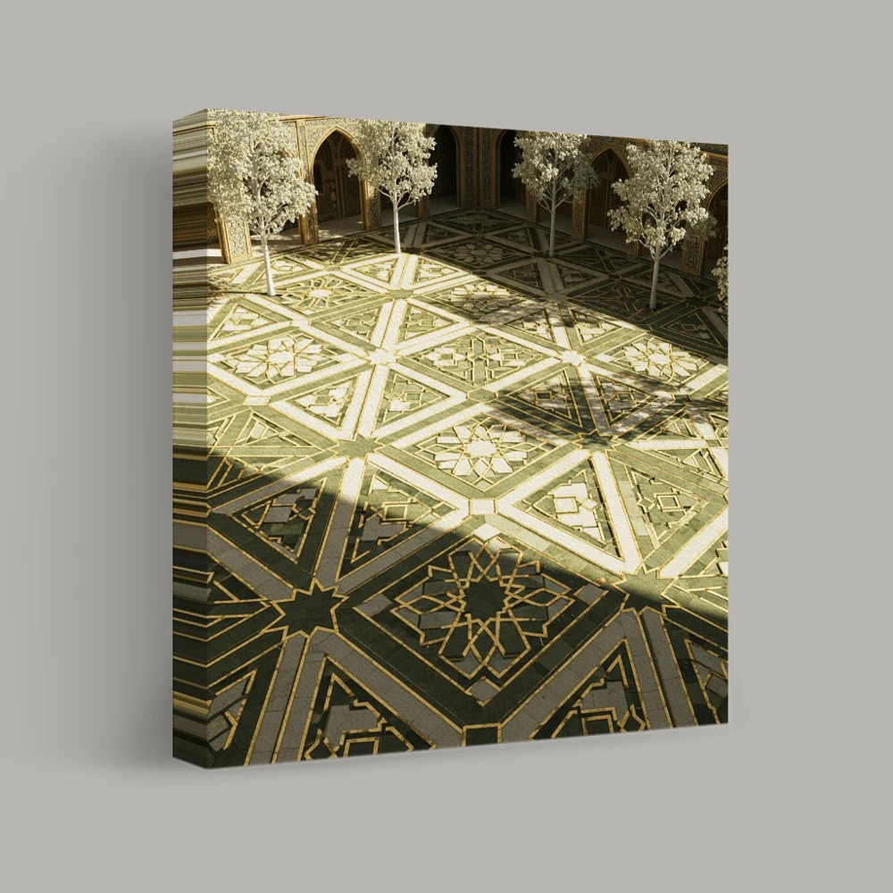 Reflets Géométriques de Cour — canvas