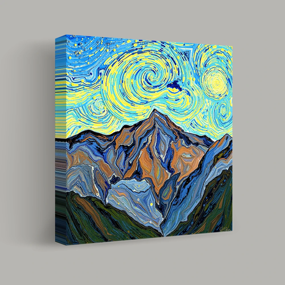 Whispers of the Starry Peaks — canvas