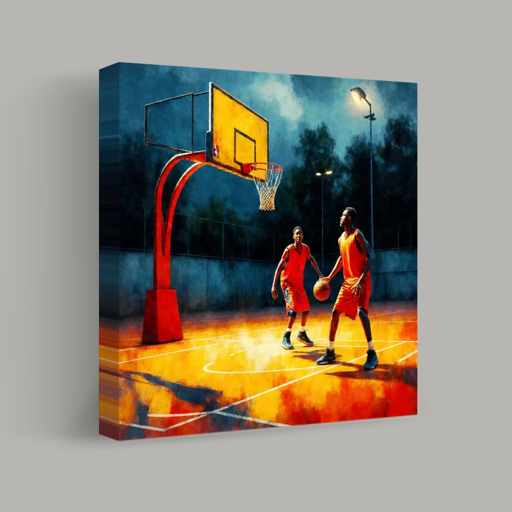 Night Court Rivalry — canvas