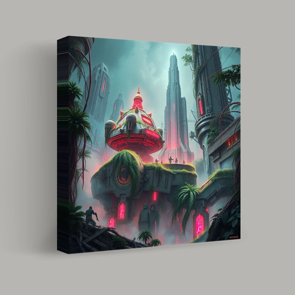 Guardians of the Neon Citadel — canvas