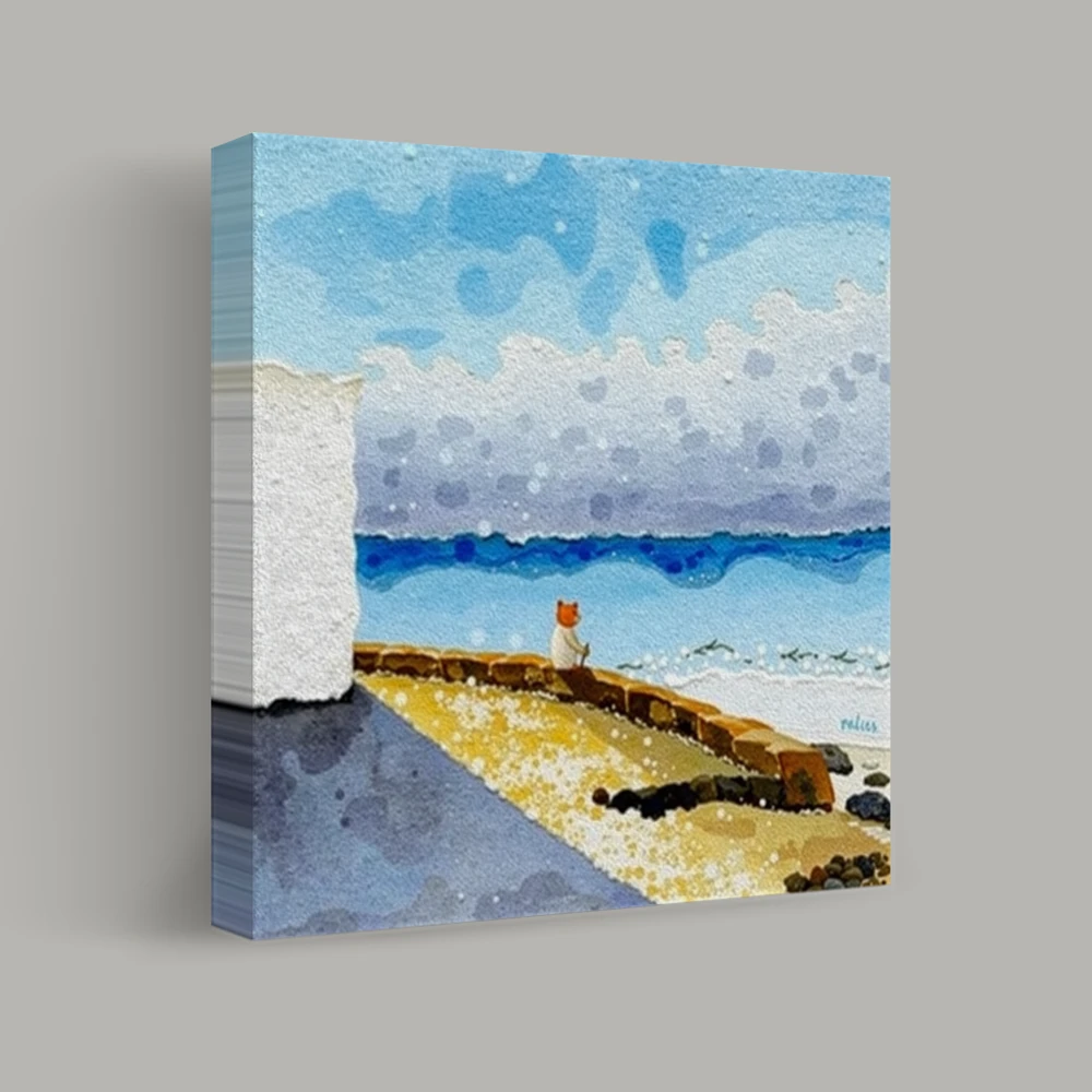 Tranquil Seaside Moment — canvas