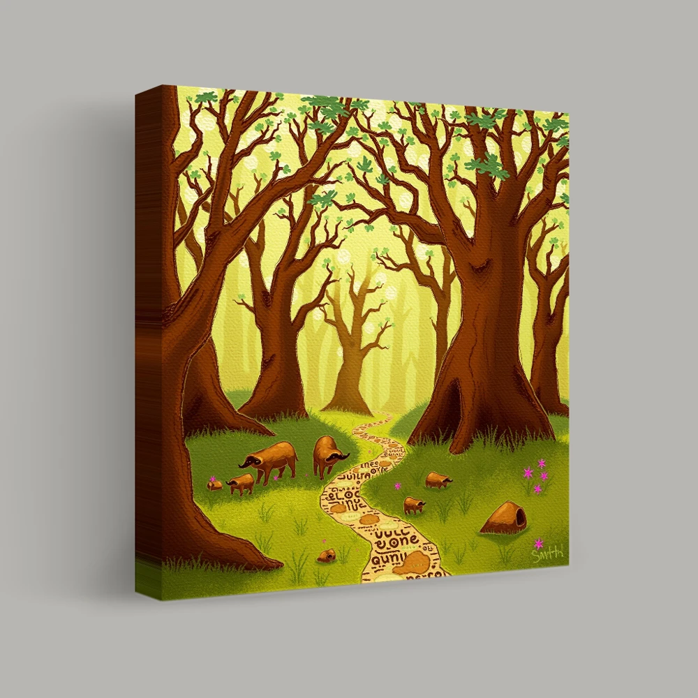 Enchanted Forest Pathway — canvas