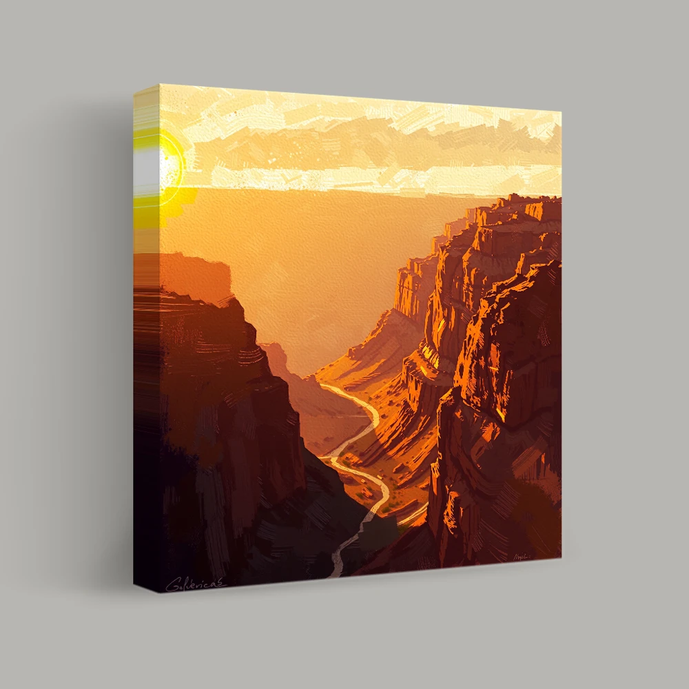 Canyon's Golden Hour — canvas