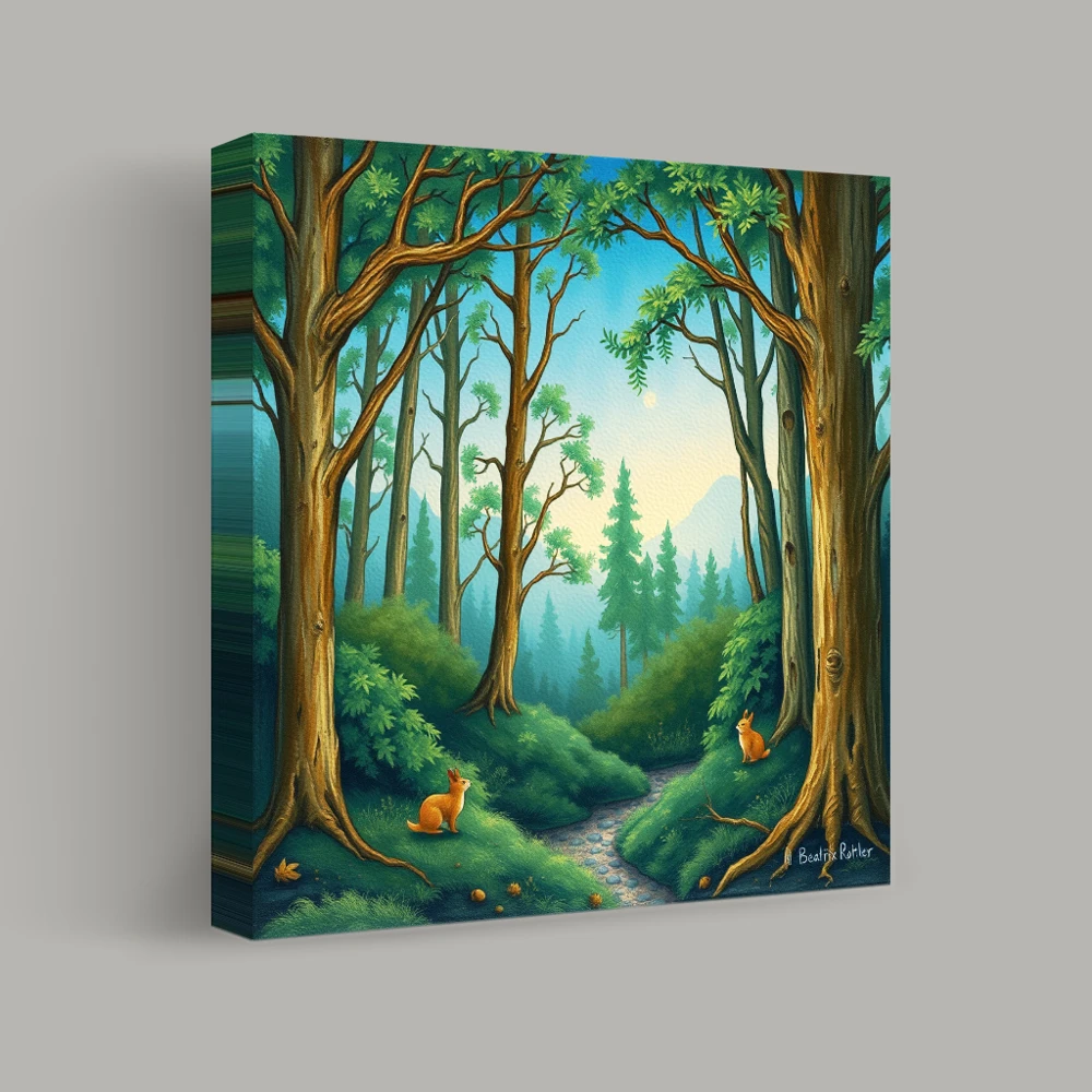 Enchanted Forest Dawn — canvas