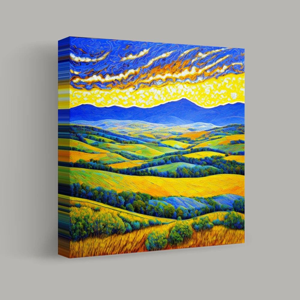 Undulating Tapestry of Hills — canvas