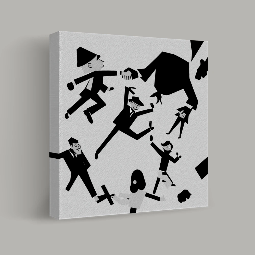 Dance of Shadows and Silhouettes — canvas