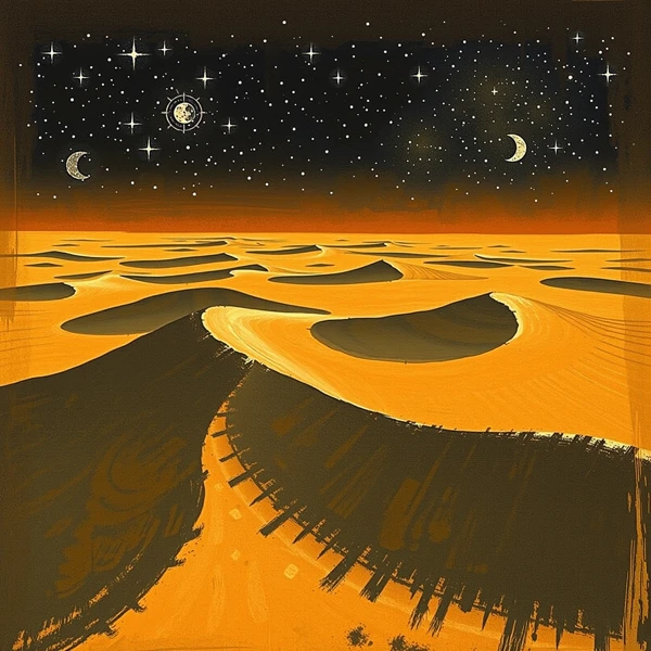 Sous les sables étoilés
