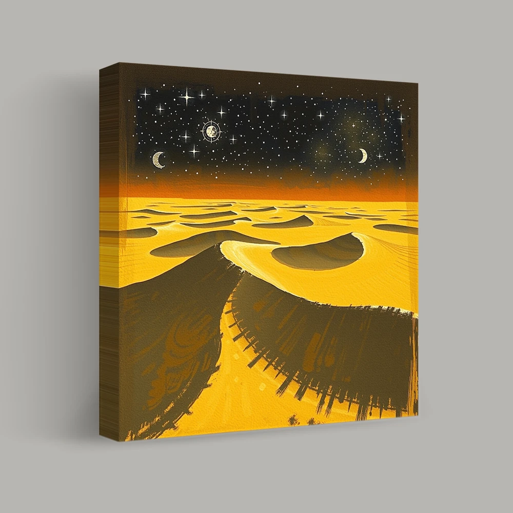 Sous les sables étoilés — canvas