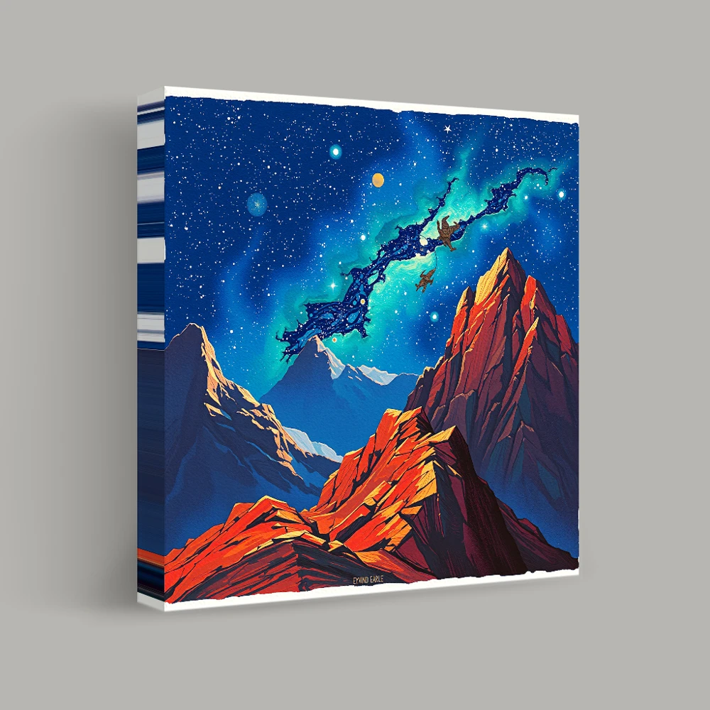 Celestial Peaks Unveiled — canvas