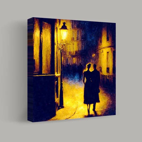 Strolling Through Lantern-Lit Streets view 1