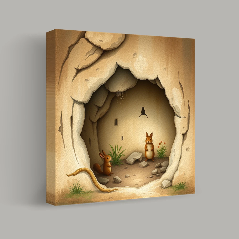 Sussurri della tana del bosco — canvas