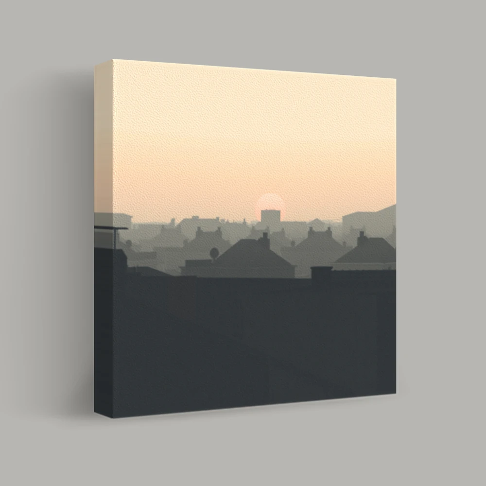 Dusk Over Rooftops — canvas