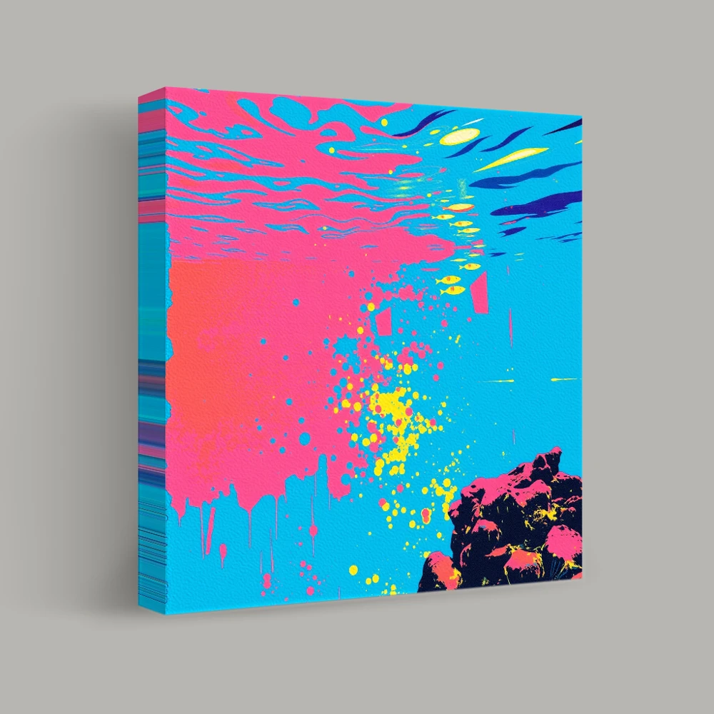 Beneath the Technicolor Waves — canvas
