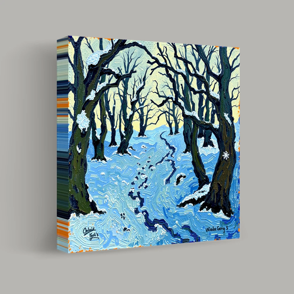 Shadows on a Winter's Path — canvas