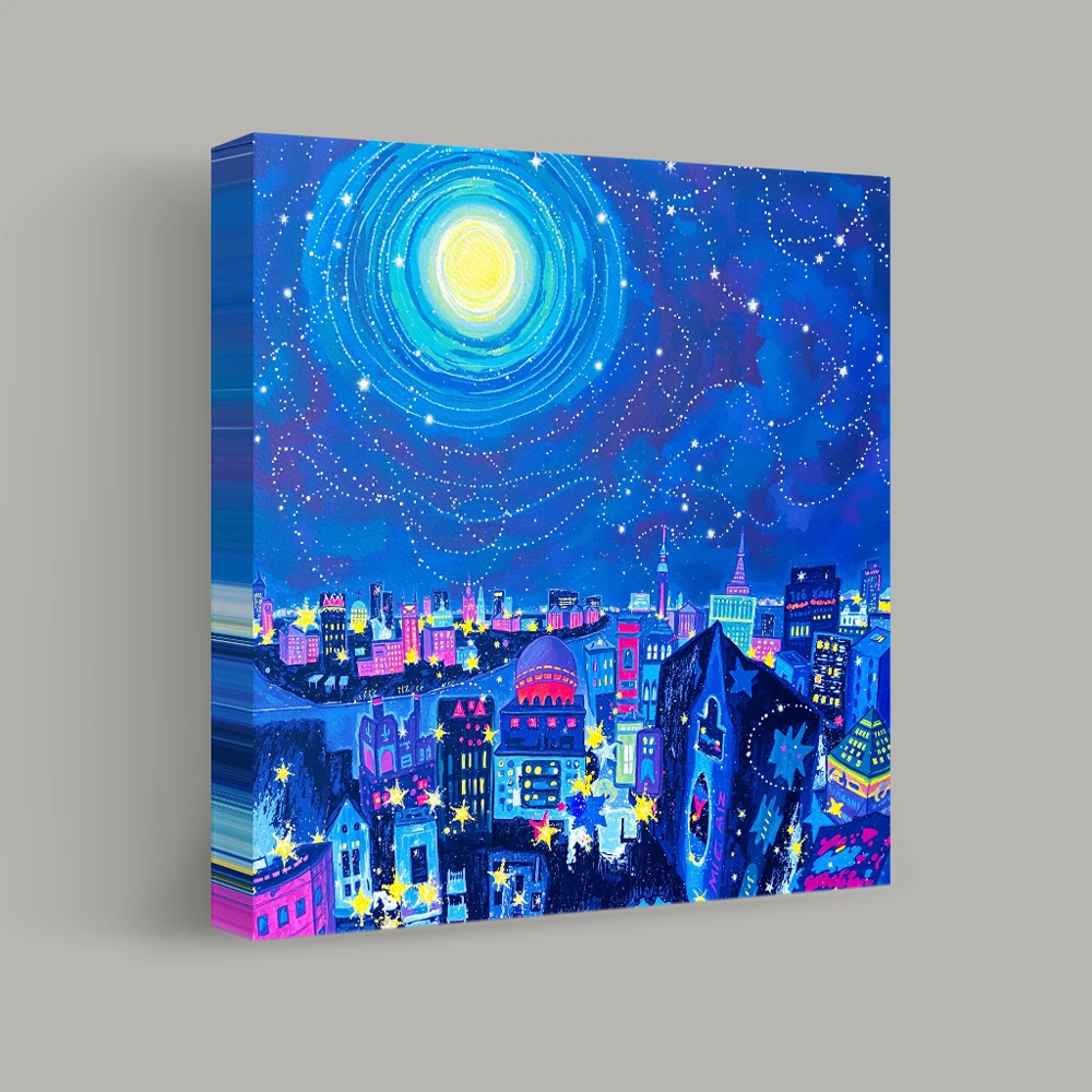 Starlit City Symphony — canvas