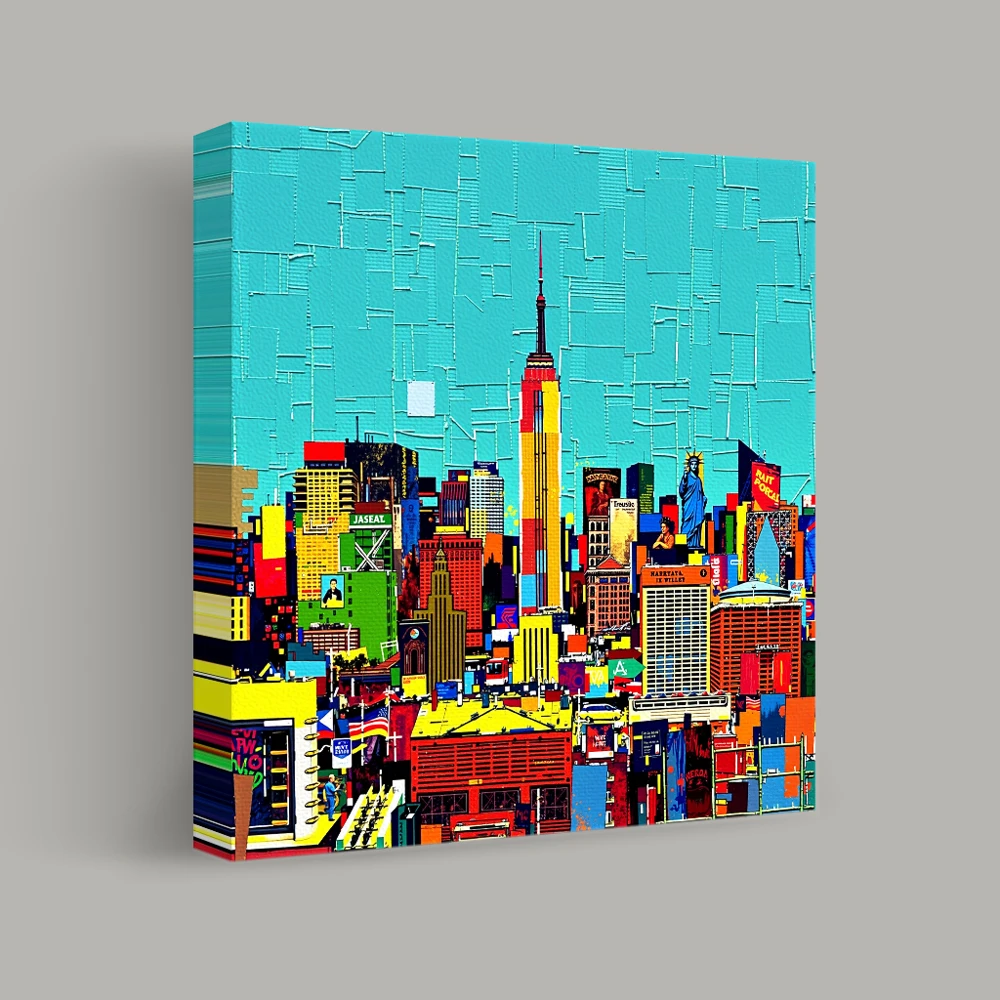 Kaleidoscope Cityscape — canvas