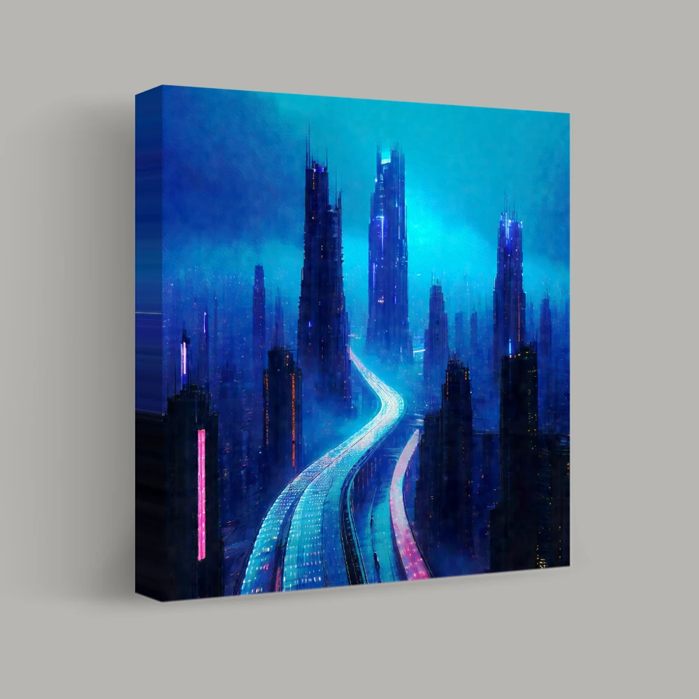 Neon Veins of Tomorrow — canvas