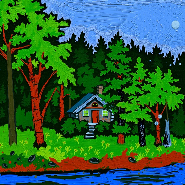 Forest Retreat by the Lakeside