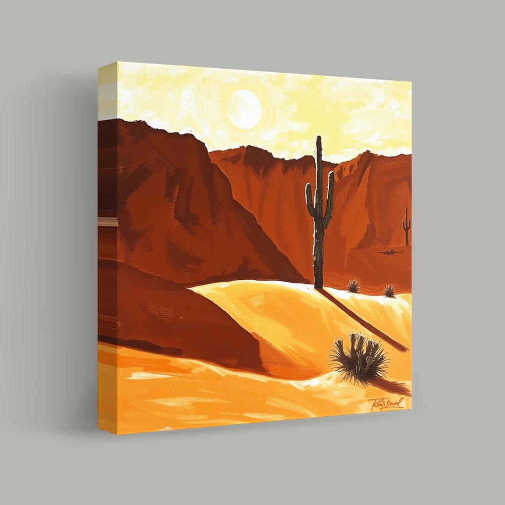 Cactus Under the Desert Sun — canvas