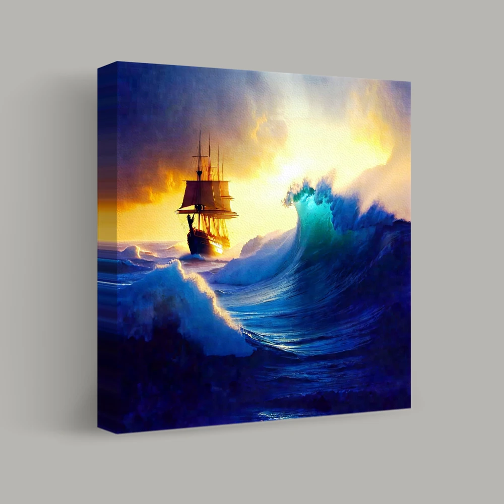 Voyage Through Tempestuous Seas — canvas