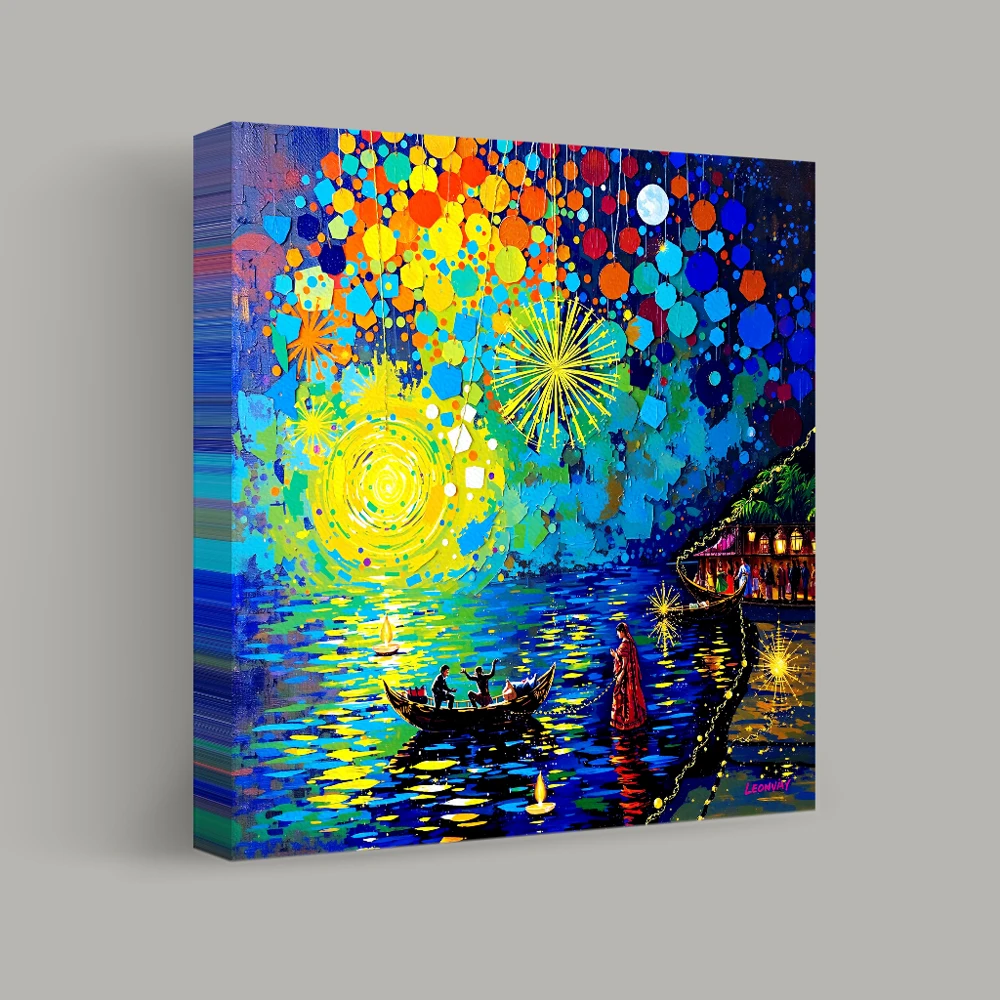 Celebrations on the Magical Lake — canvas