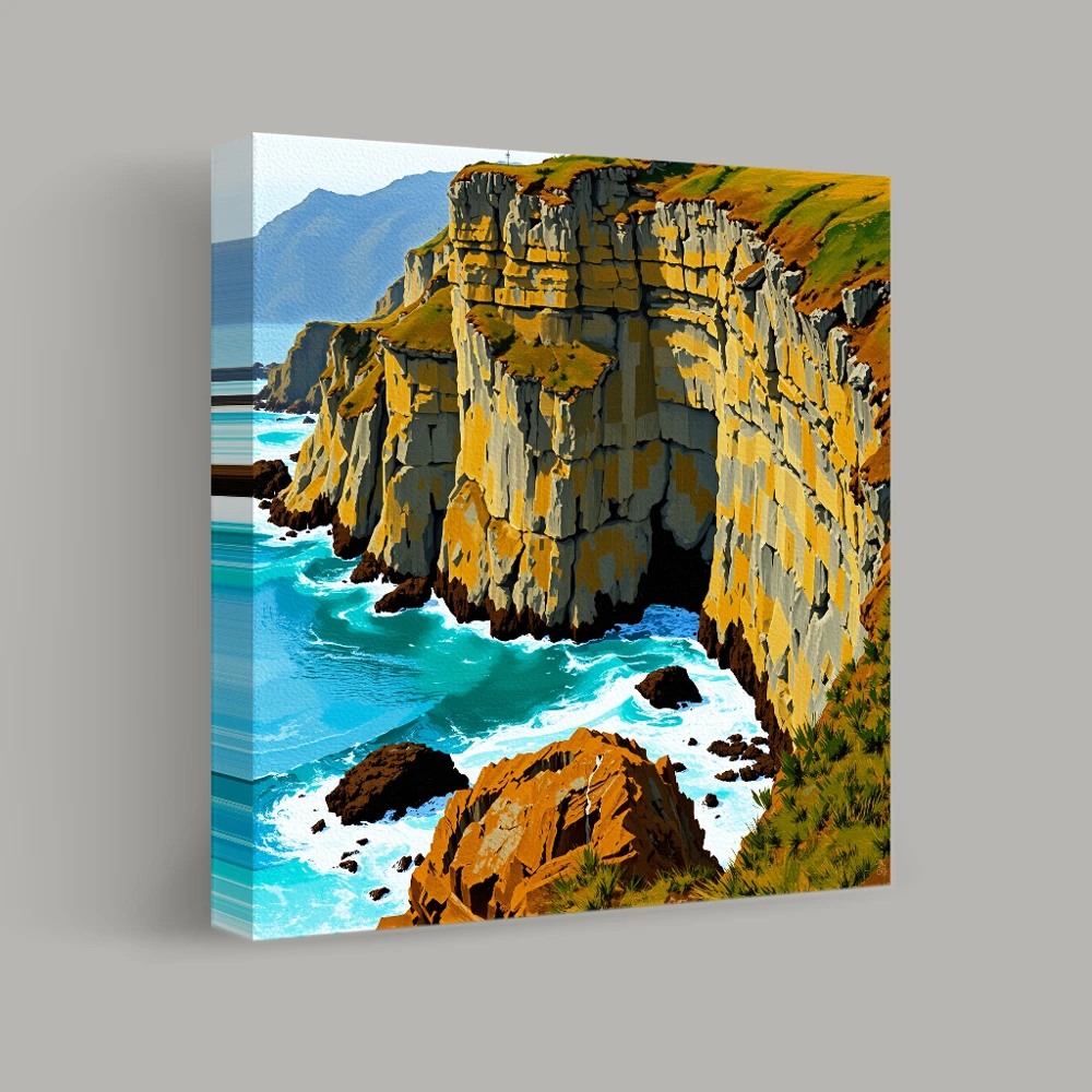 Fortress of Stone and Sea — canvas