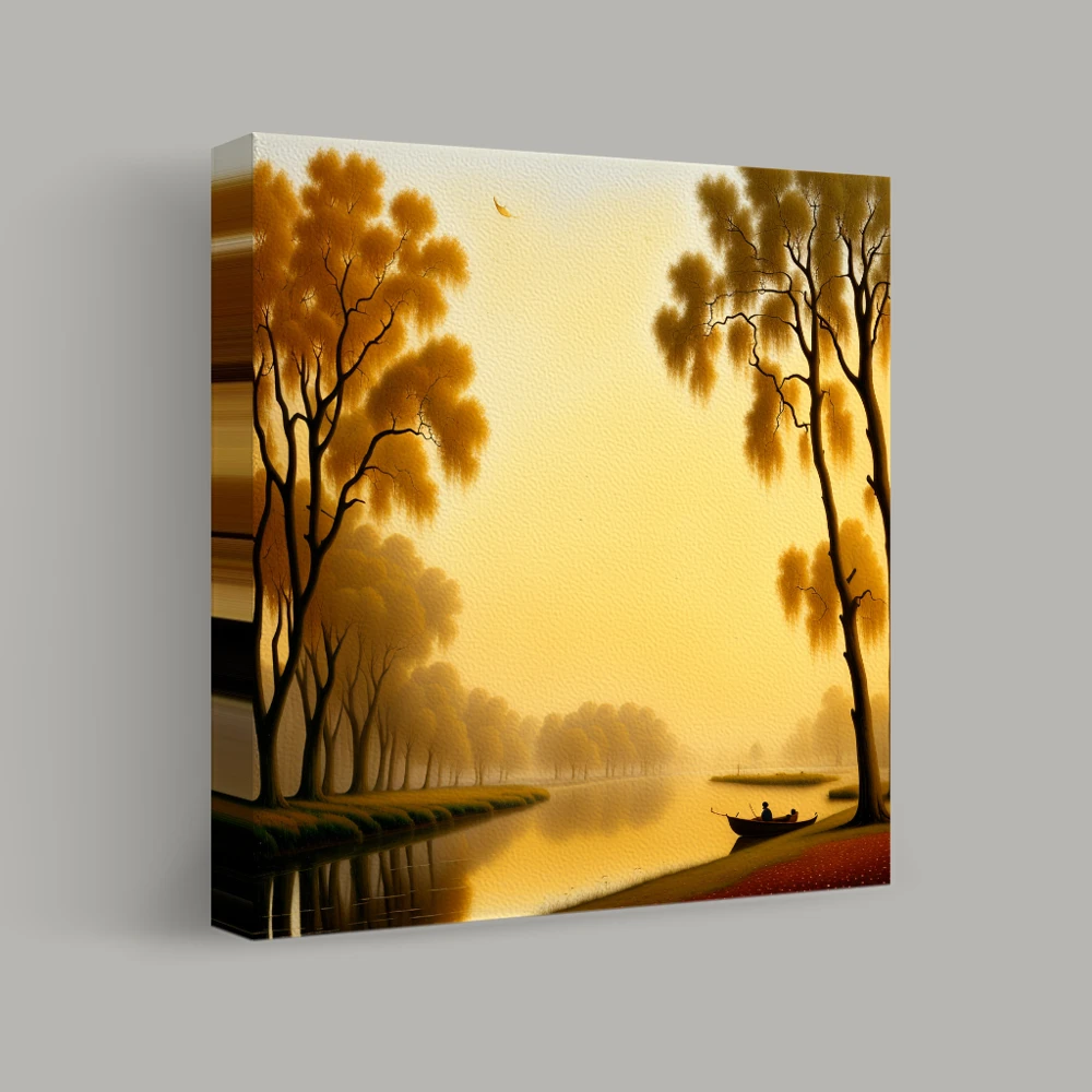 Whispering Willows at Dawn — canvas