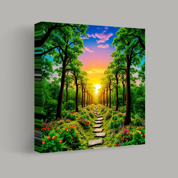 Pathway Through Verdant Hues view 1