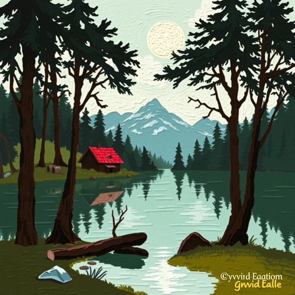 Whispering Pines by the Lake