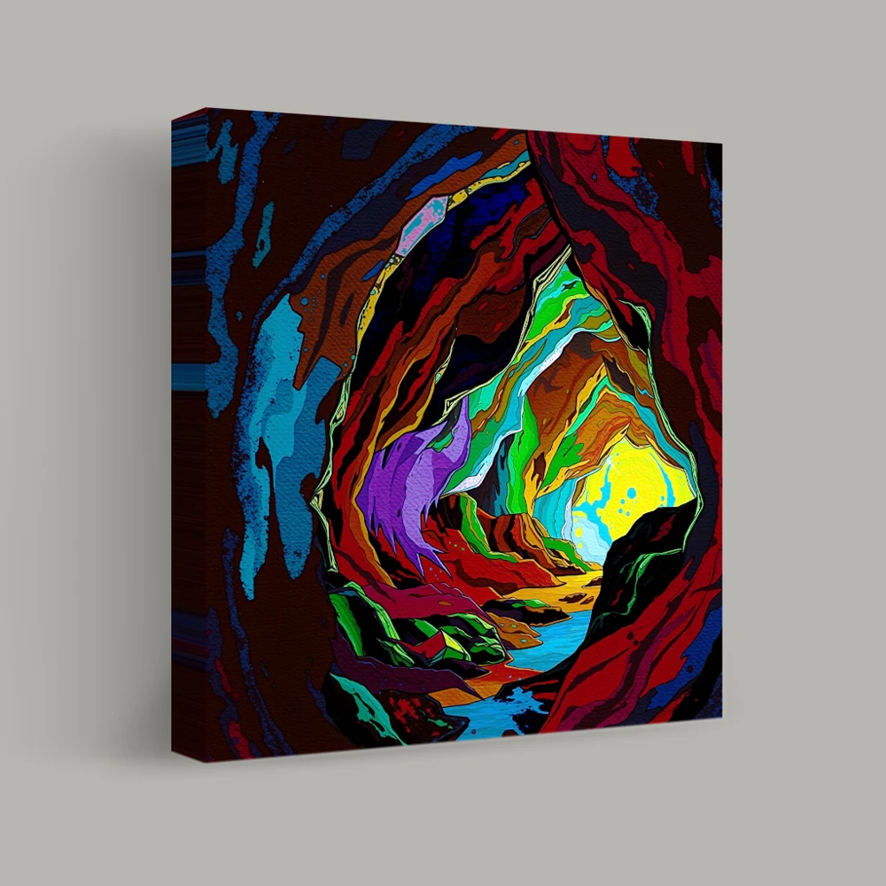 Cavern of Vibrant Whispers — canvas