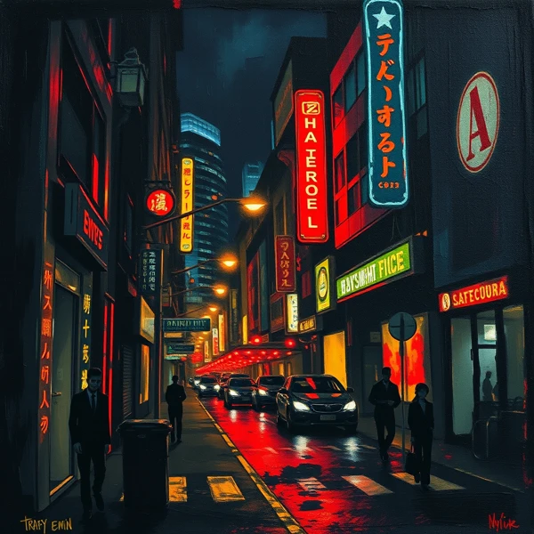 Neon Dreams in Urban Silhouettes