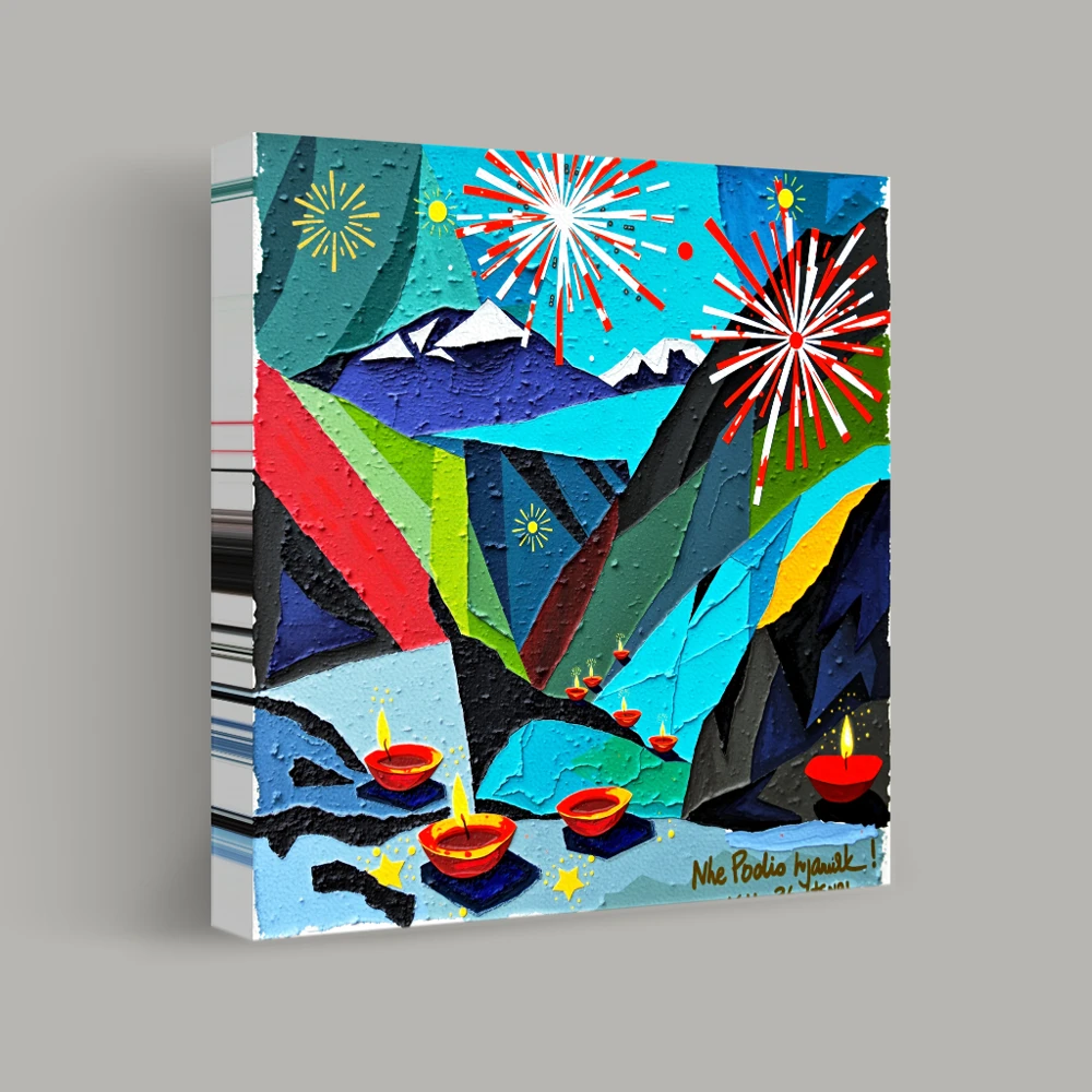 Celebrating Colors Across the Peaks — canvas