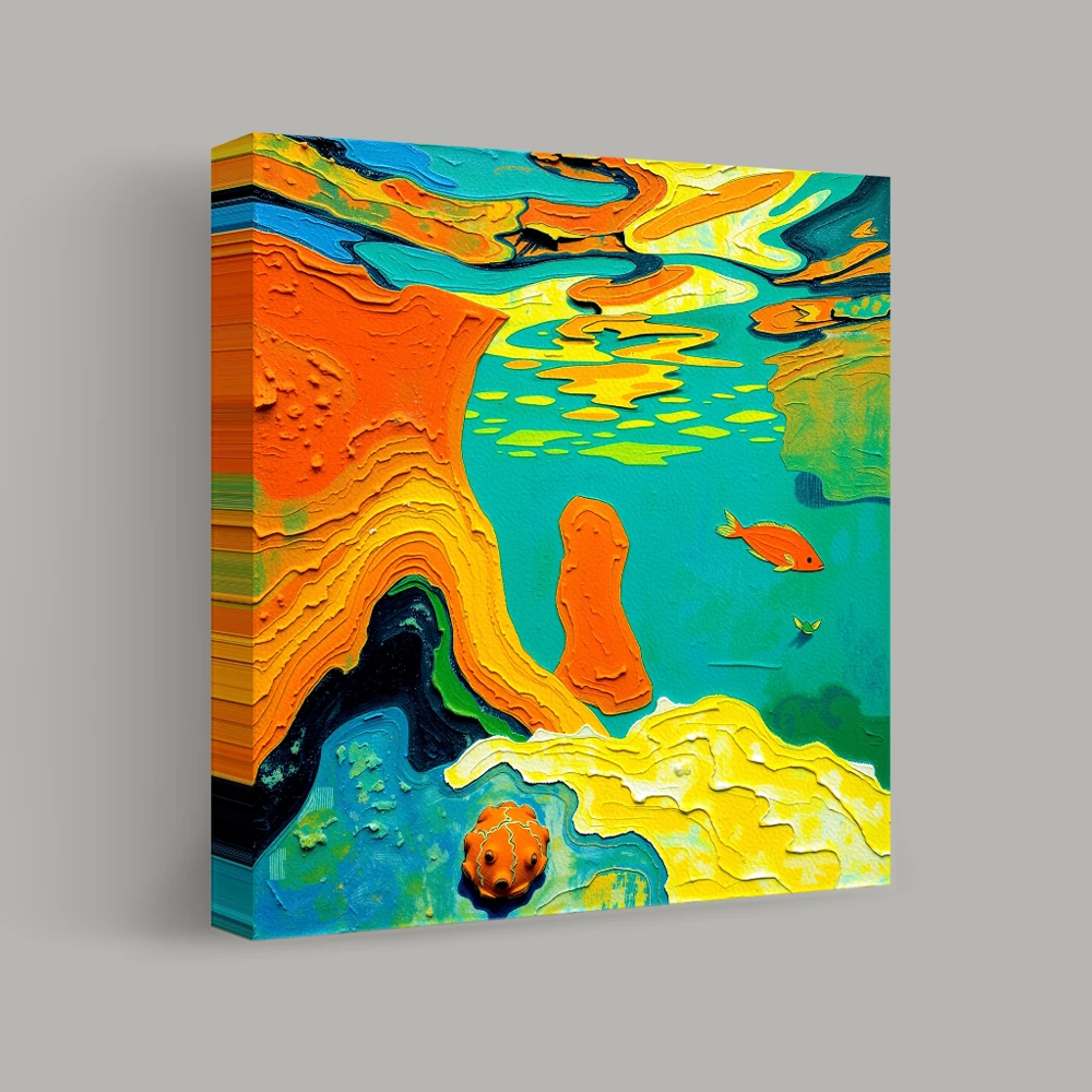 Beneath the Vibrant Waves — canvas