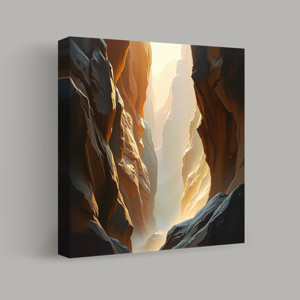 Sunlit Passage of Stone — canvas