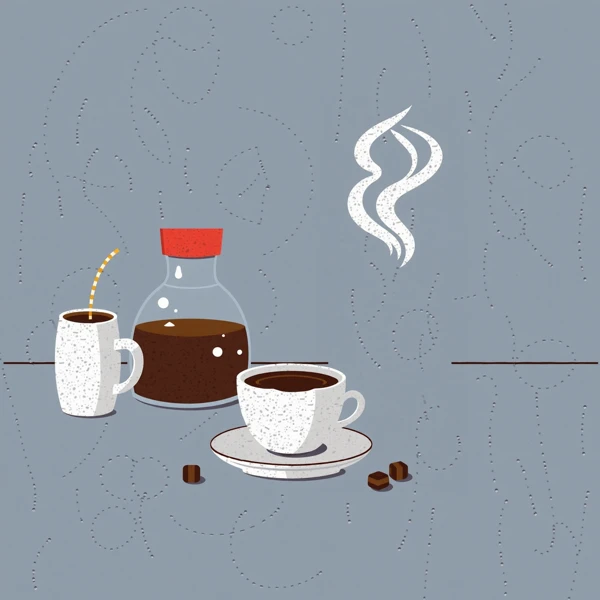 Coffee Trio on Grey