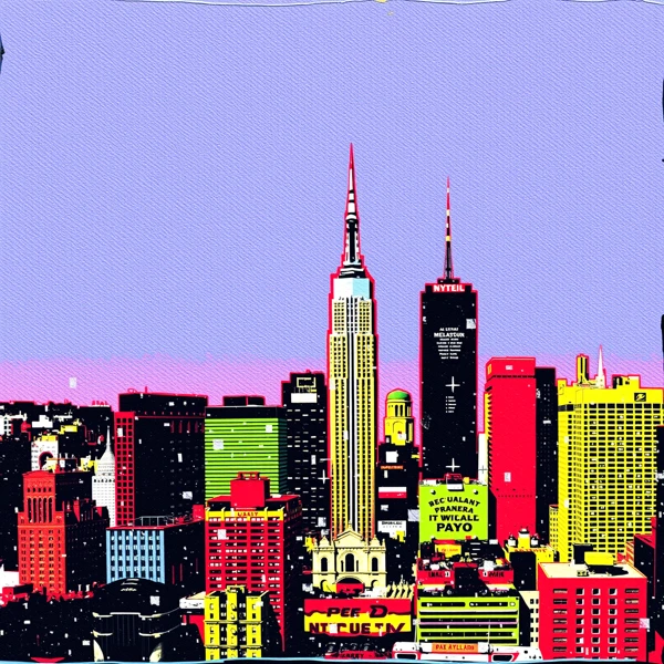 Neon Skyscrapers at Dawn